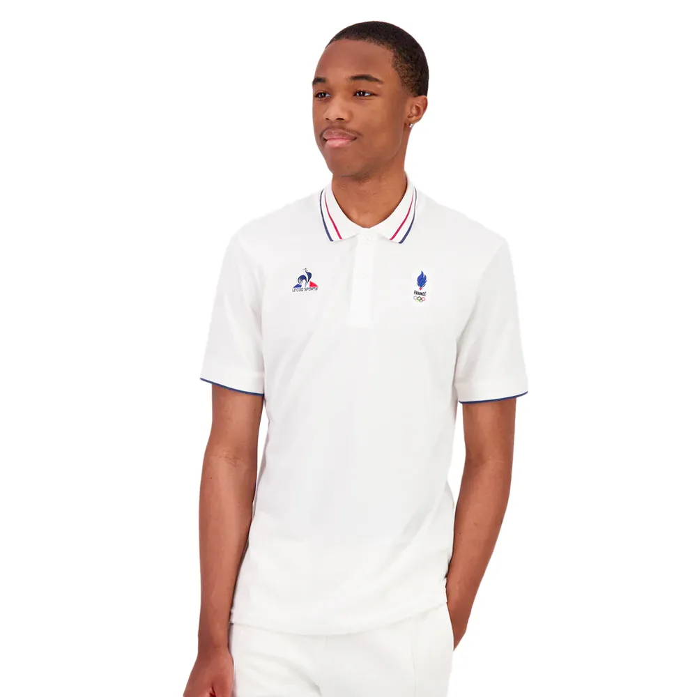 Le Coq Sportif Polo France Olympique Homme Blanc