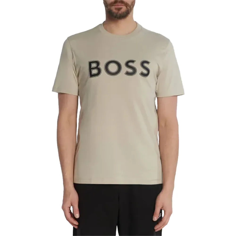 Boss T shirt front B Homme Beige