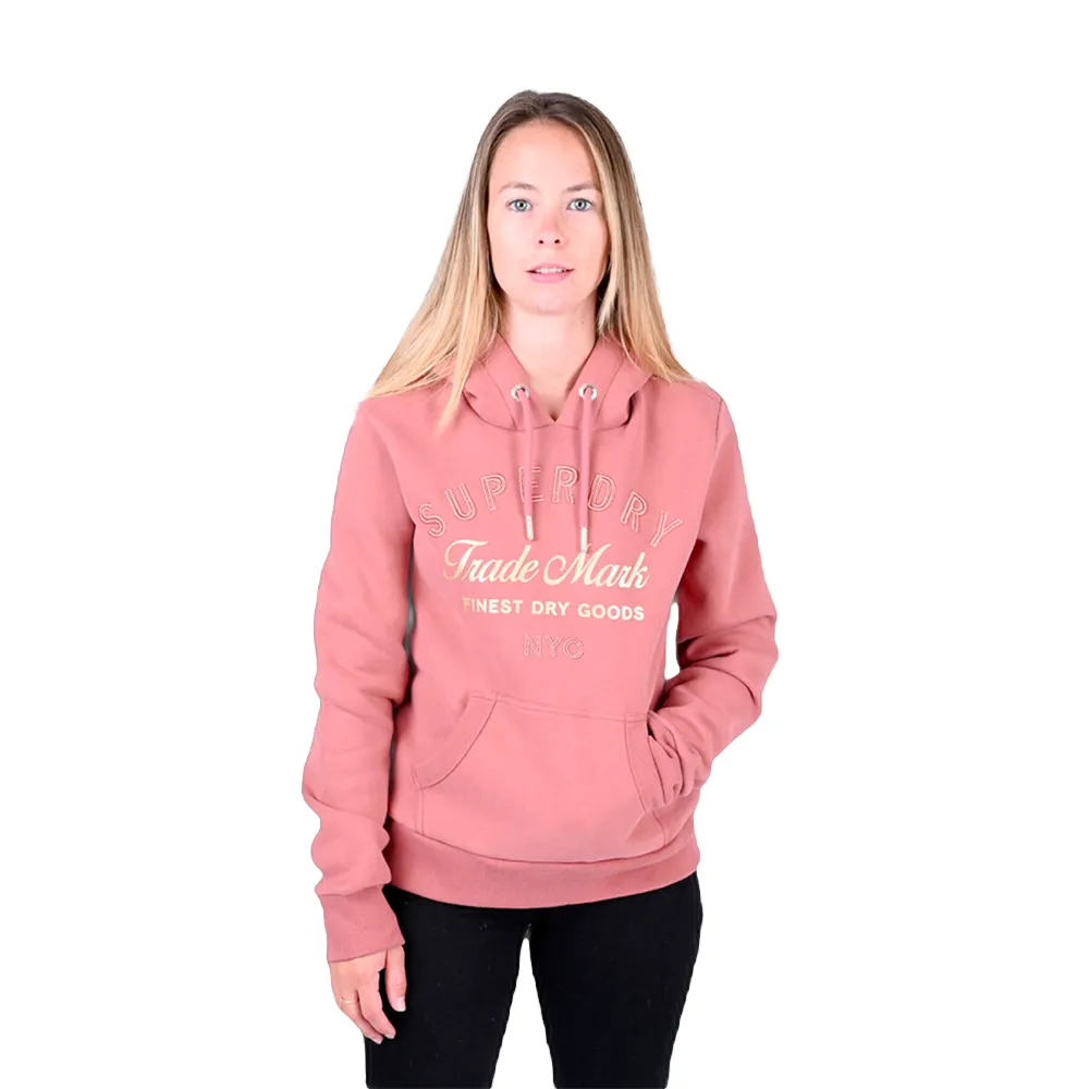 Superdry Sweat Metallic Femme Rose