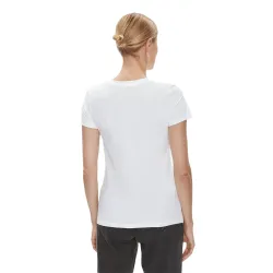 Tee shirt manche courte femme Calvin Klein Monogramme Blanc - ZESHOES