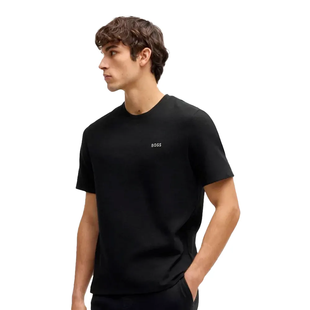 Boss T shirt Waffle Homme Noir