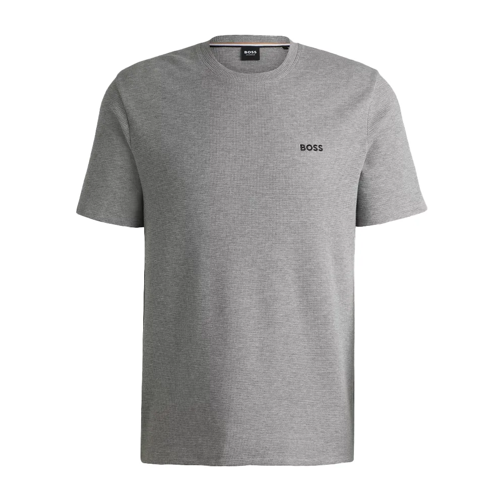 Boss T shirt Waffle Homme Gris