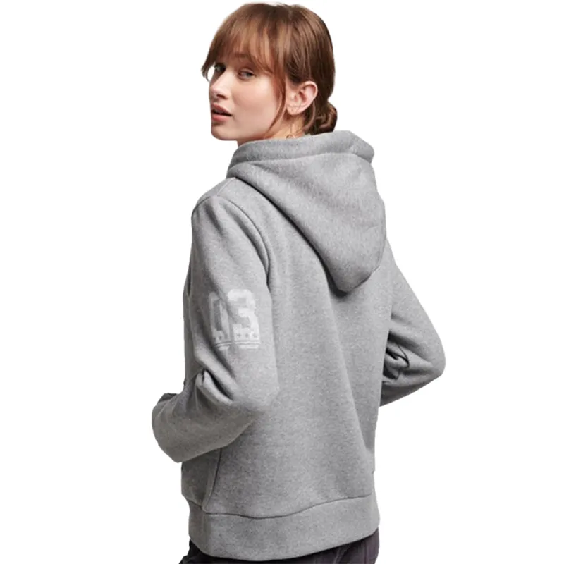 Sweat capuche femme Superdry vintage Gris - ZESHOES