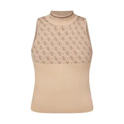 Pull femme Guess Authentique Marron - ZESHOES