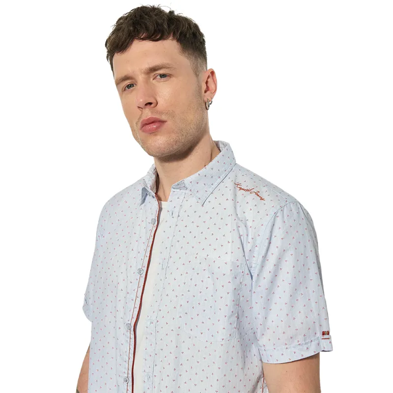 Chemise manches courtes homme Kaporal Never Bleu - ZESHOES