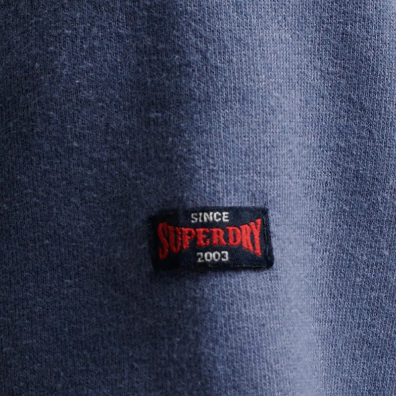 Sweat capuche homme Superdry chiné Vintage Logo Bleu - ZESHOES
