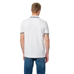 Polo manche courte Kaporal Original logo classic Blanc - ZESHOES Polo manche courte Kaporal Original logo classic Blanc - ZESHOES