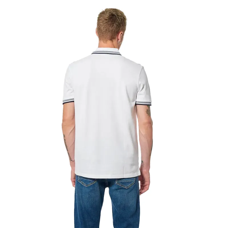 Polo manche courte Kaporal Original logo classic Blanc - ZESHOES Polo manche courte Kaporal Original logo classic Blanc - ZESHOES