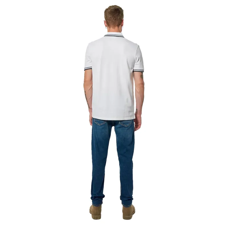 Polo manche courte Kaporal Original logo classic Blanc - ZESHOES Polo manche courte Kaporal Original logo classic Blanc - ZESHOES