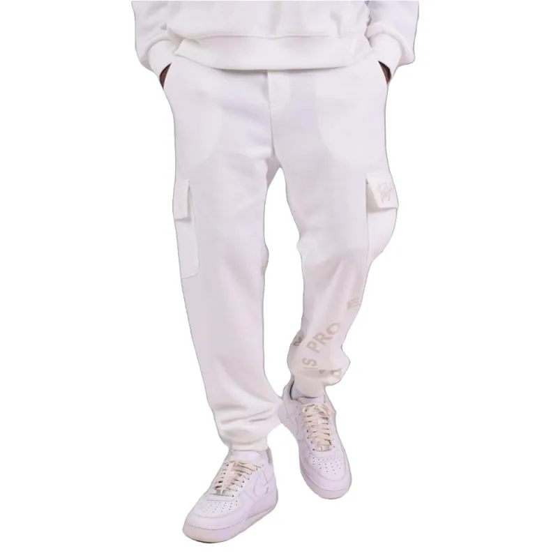 Pantalon jogging homme Project X Paris signature Blanc - ZESHOES