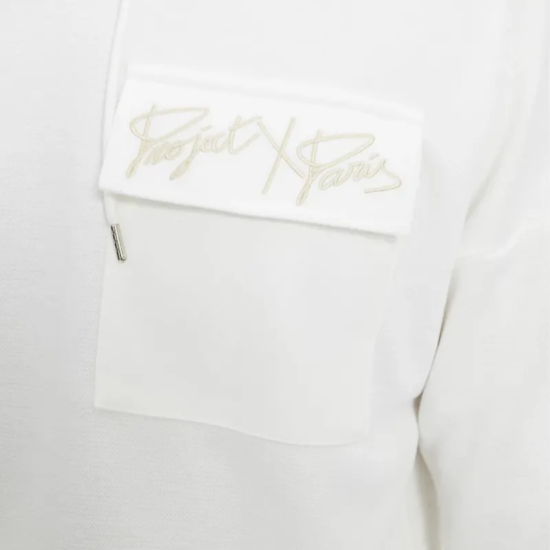 Sweat capuche homme Project X Paris Classic logo signature Blanc - ZESHOES