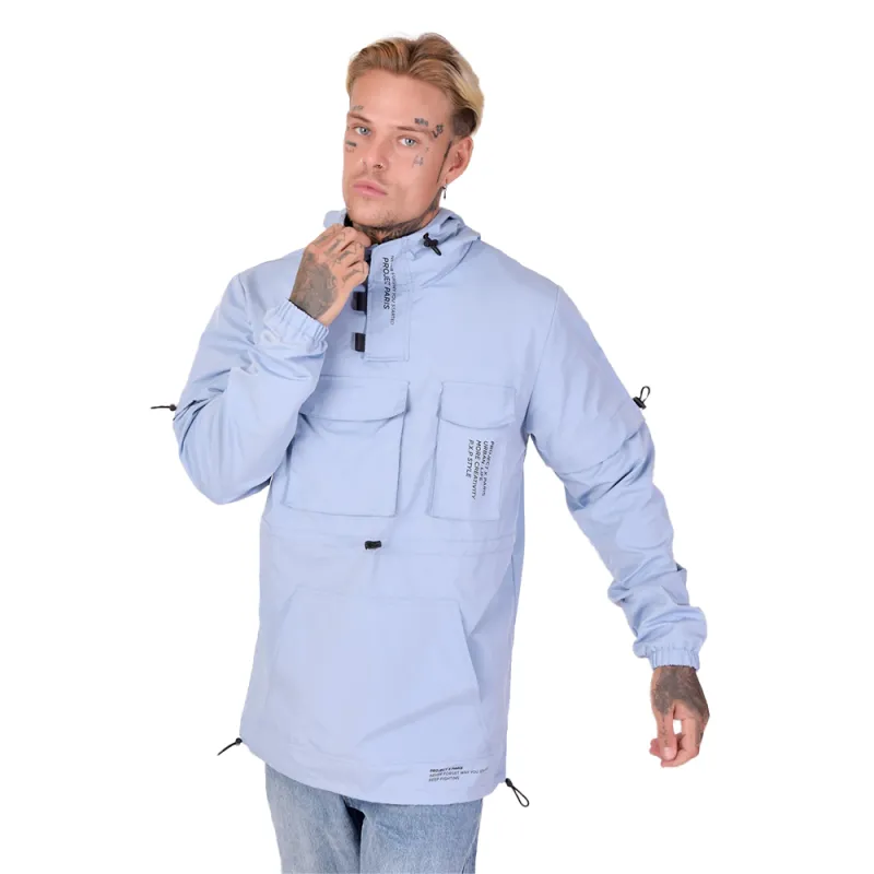 Coupe vent homme Project X Paris Détail élastique Bleu - ZESHOES Coupe vent homme Project X Paris Détail élastique Bleu - ZESHOES