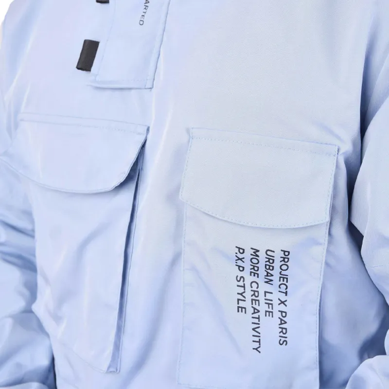 Coupe vent homme Project X Paris Détail élastique Bleu - ZESHOES Coupe vent homme Project X Paris Détail élastique Bleu - ZESHOES