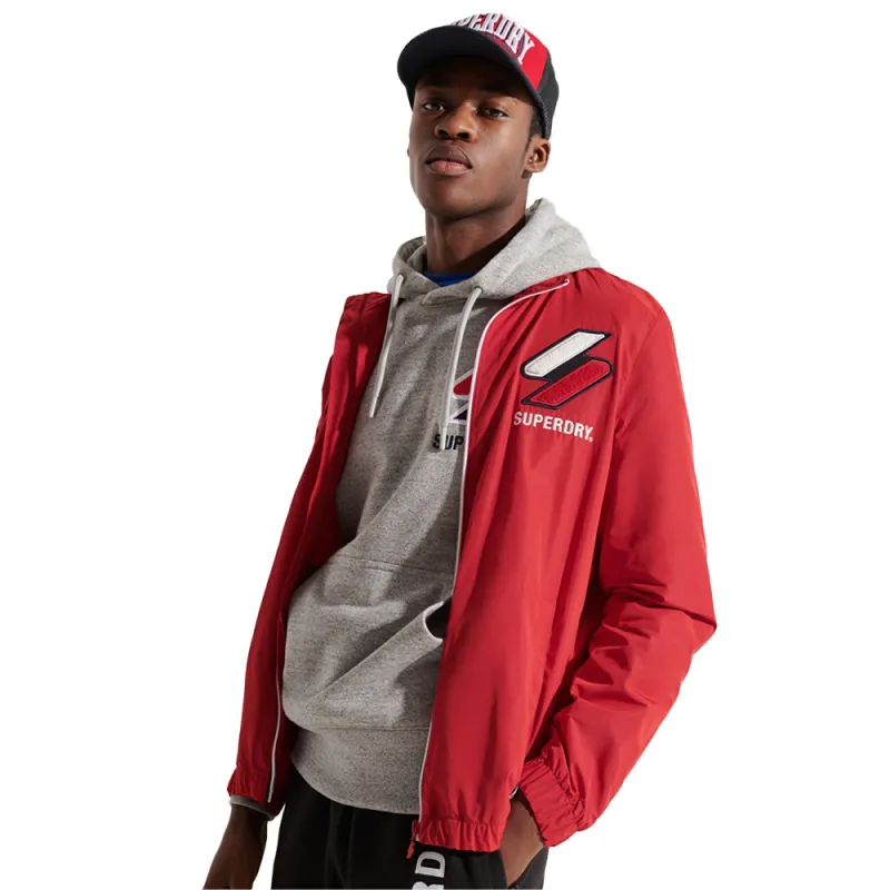 Veste en jean homme Superdry Style track Rouge - ZESHOES