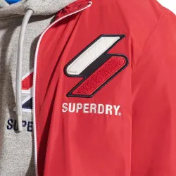 Veste en jean homme Superdry Style track Rouge - ZESHOES