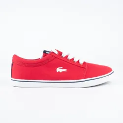 Basket basse garcon Lacoste vaulstar slekk Rouge - ZESHOES