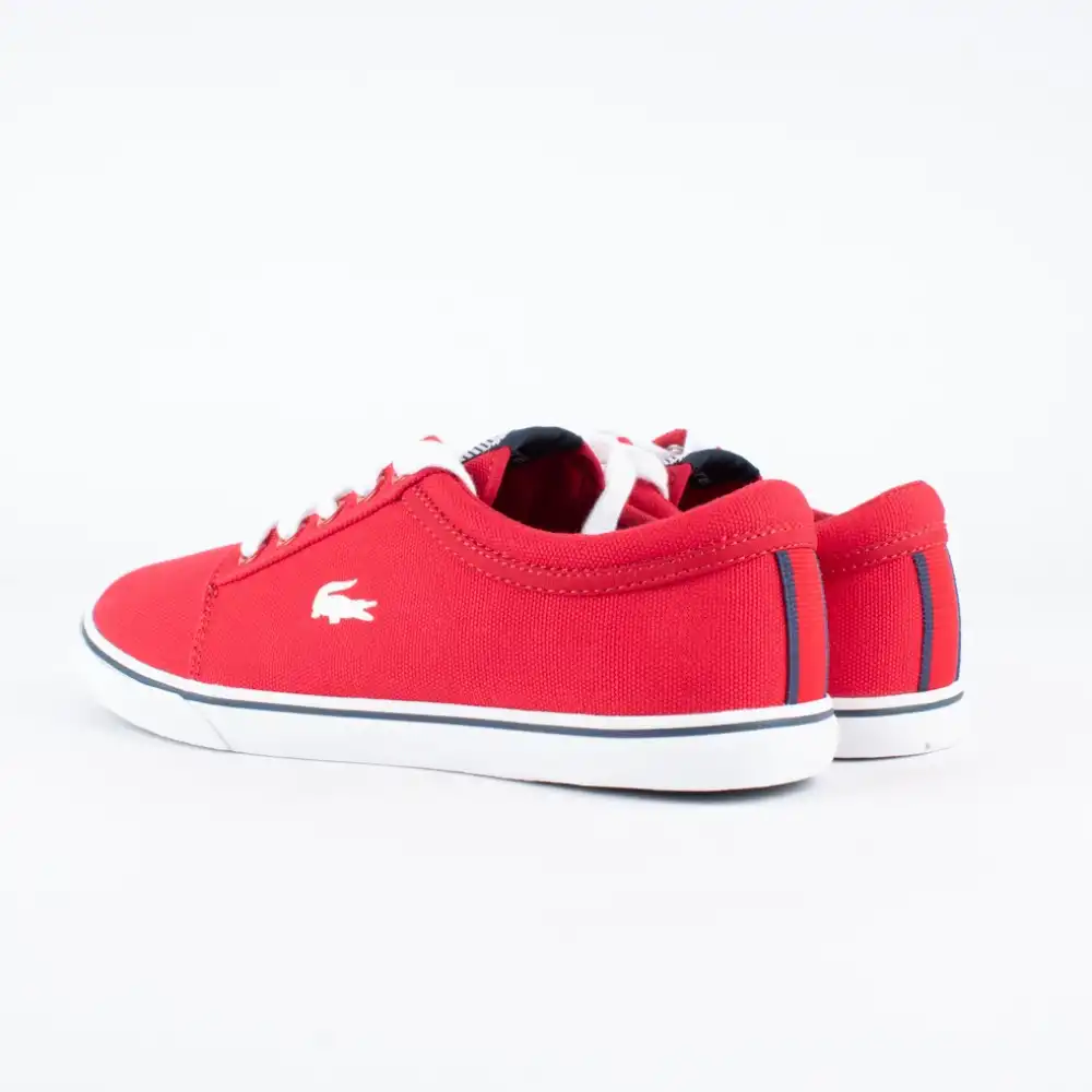 Basket basse garcon Lacoste vaulstar slekk Rouge - ZESHOES
