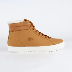 Basket montante femme Lacoste straight settherm Camel
