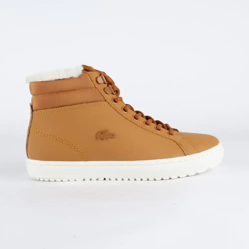 Basket montante femme Lacoste straight settherm Camel