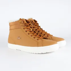 Basket montante femme Lacoste straight settherm Camel