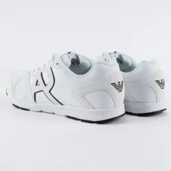 Basket basse homme Armani Jeans runner mesh Blanc
