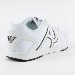 Basket basse homme Armani Jeans runner mesh Blanc