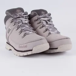 Bottine fille, boots Timberland euro sprint mid hiker light grey nubuck Gris ...