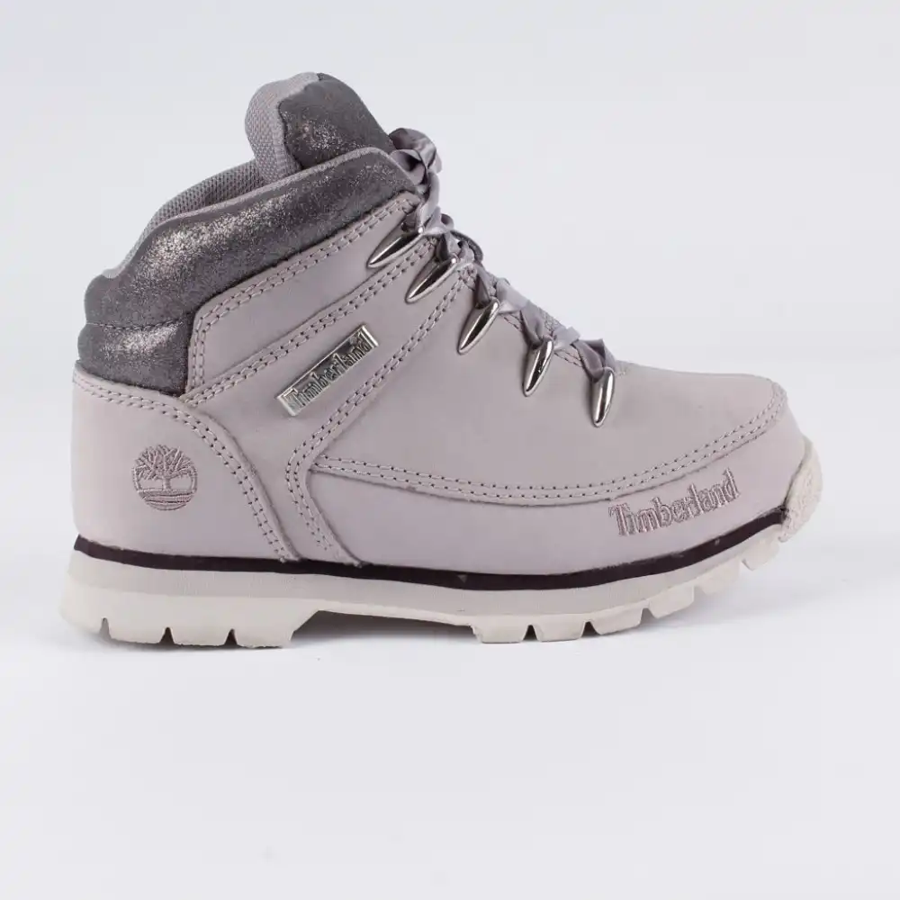 Bottine fille, boots Timberland euro sprint mid hiker light grey nubuck Gris ...