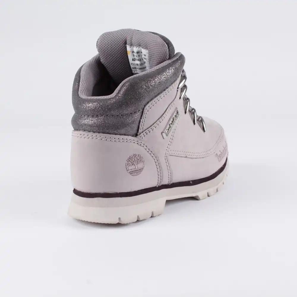 Bottine fille, boots Timberland euro sprint mid hiker light grey nubuck Gris ...