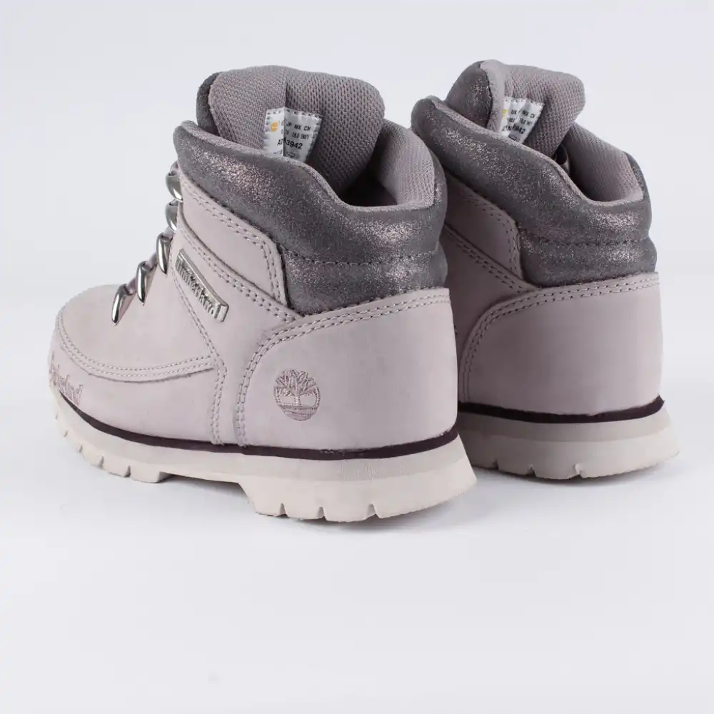 Bottine fille, boots Timberland euro sprint mid hiker light grey nubuck Gris ...