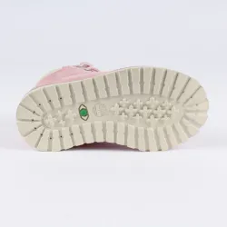 Bottine fille, boots Timberland pokey pine 6 side zip nubuck Rose - ZESHOES