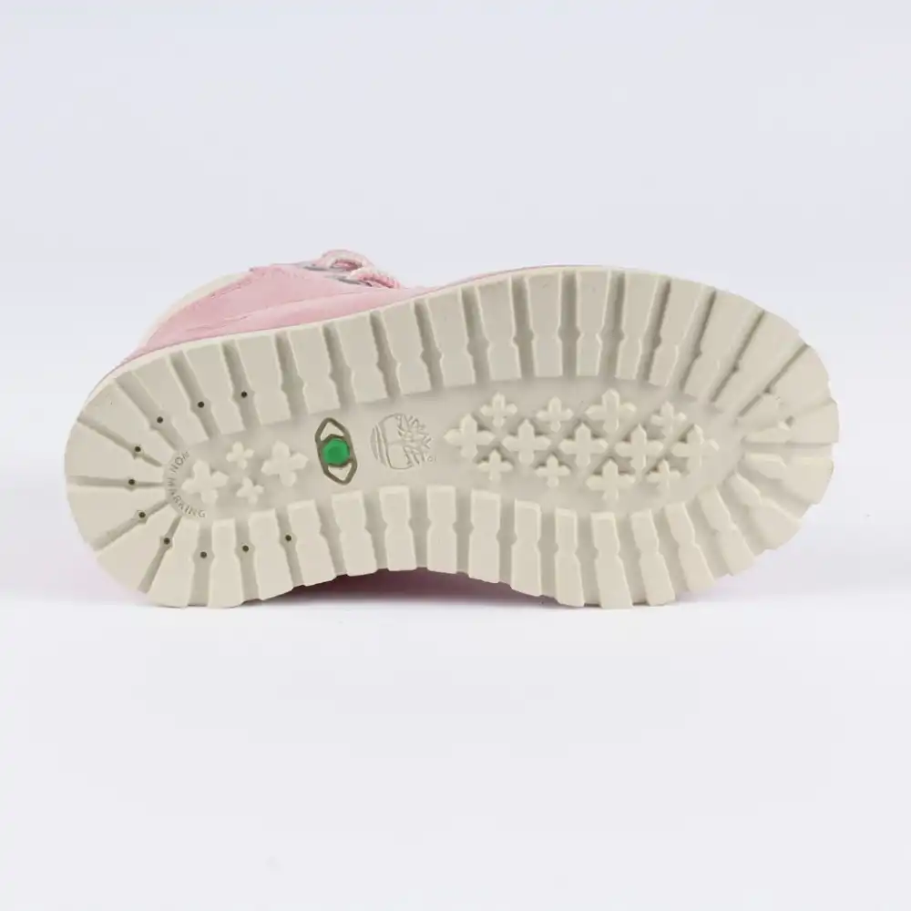 Bottine fille, boots Timberland pokey pine 6 side zip nubuck Rose - ZESHOES