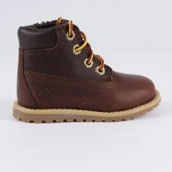 Bottine garcon, boots Timberland pokey pine 6 brown full grain Marron - ZESHOES