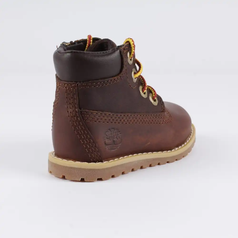 Bottine garcon, boots Timberland pokey pine 6 brown full grain Marron - ZESHOES