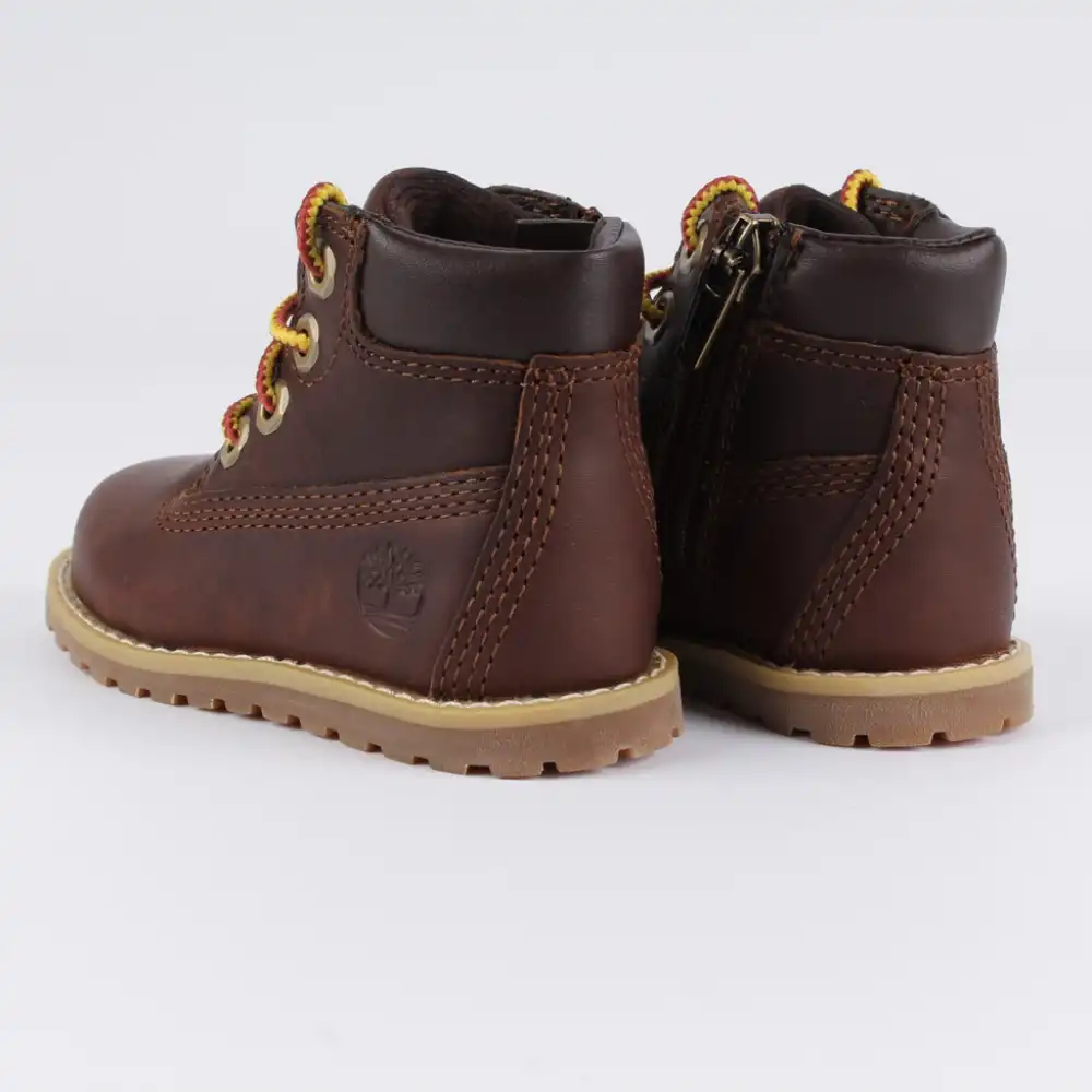 Bottine garcon, boots Timberland pokey pine 6 brown full grain Marron - ZESHOES