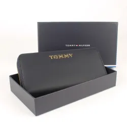 Portefeuille femme Tommy Jeans large classic Noir - ZESHOES