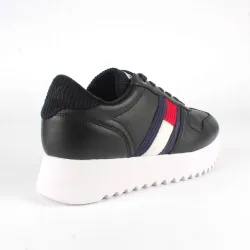 Basket basse femme Tommy Jeans high cleated Noir - ZESHOES