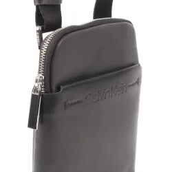 Pochette homme Calvin Klein messenger flex mini classic Noir - ZESHOES