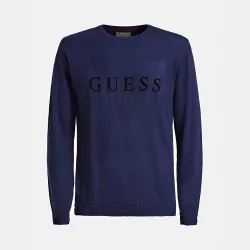 Pull homme Guess los angeles Bleu - ZESHOES