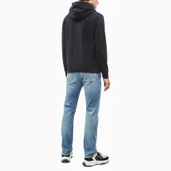 Sweat capuche homme Calvin Klein washed monogram hoodie Noir - ZESHOES