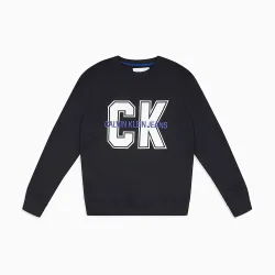 Sweat shirt homme Calvin Klein statement logo Noir