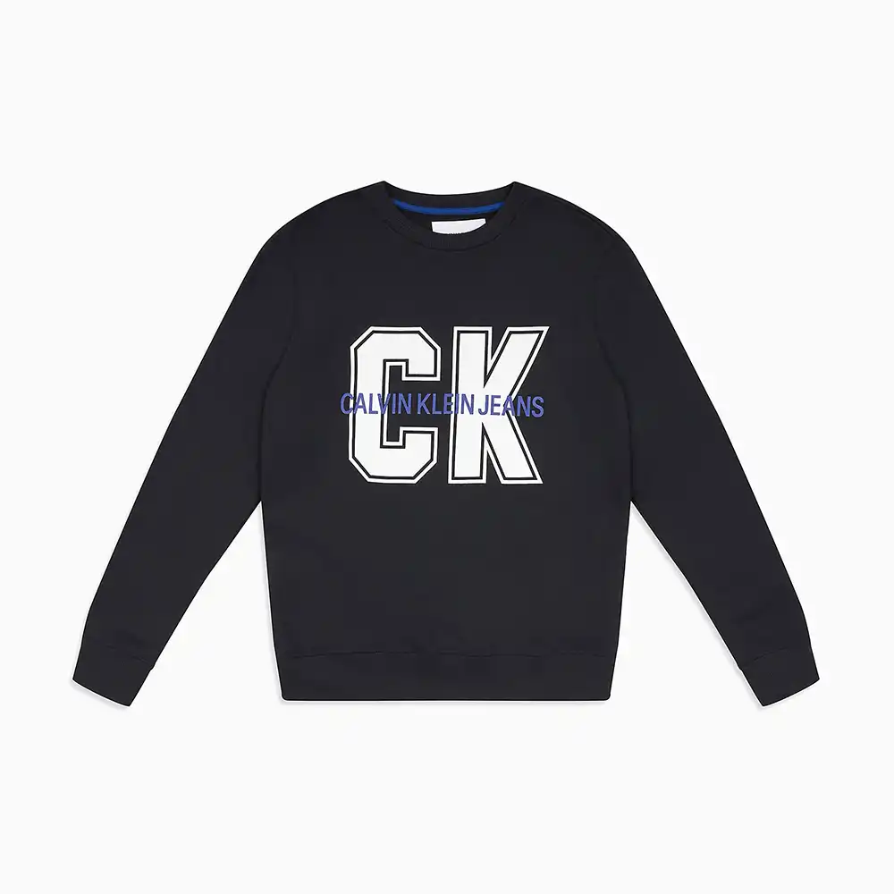 Sweat shirt homme Calvin Klein statement logo Noir