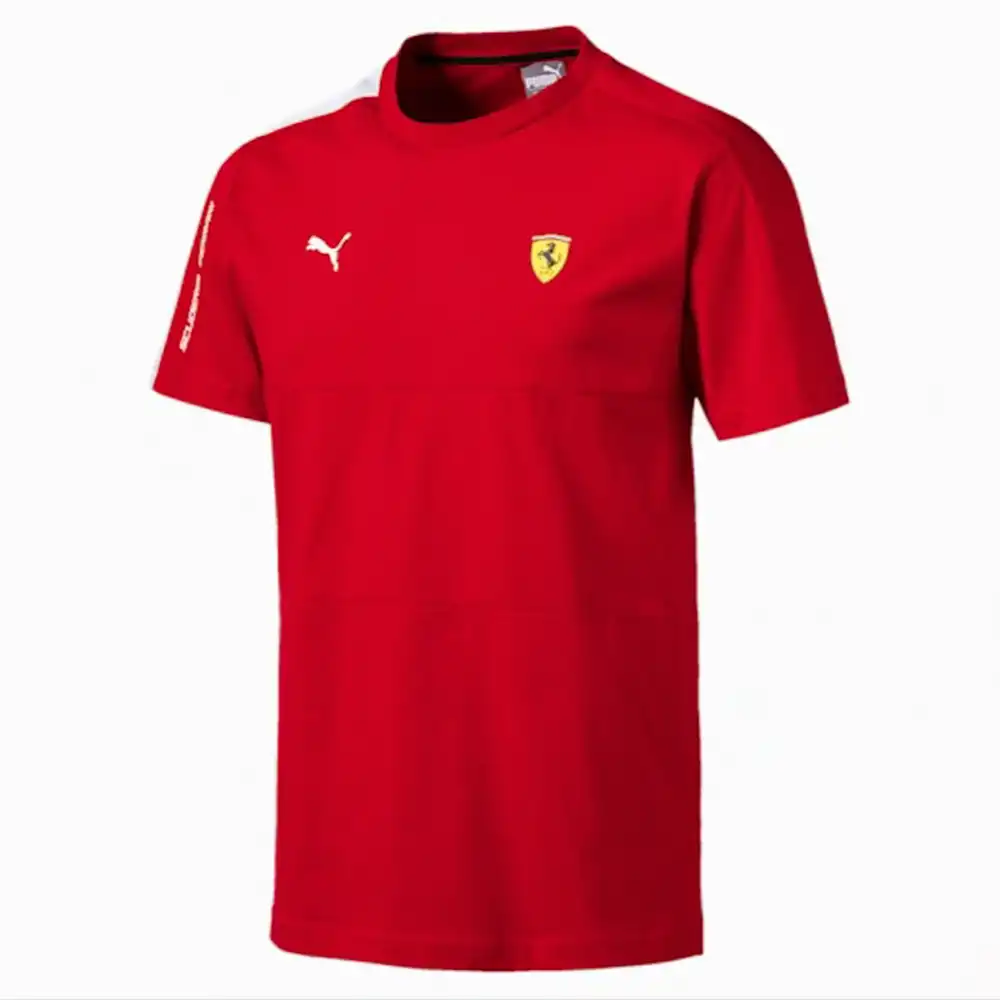T shirt manche courte homme Puma scuderia ferrari t7 Rouge - ZESHOES