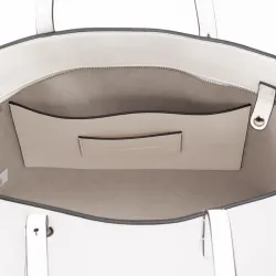 Sac a main femme Calvin Klein box n/s tote w/ zipper Blanc - ZESHOES