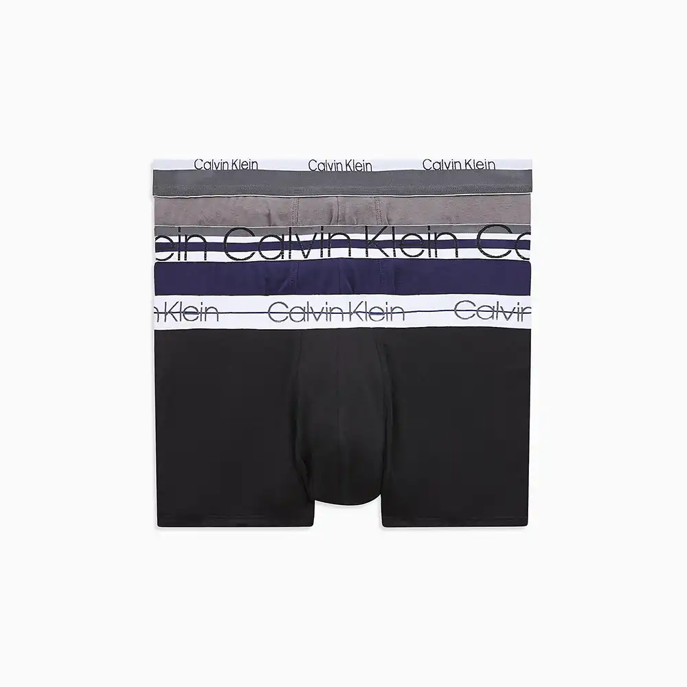 Boxer homme Calvin Klein crossed logo pack x3 Multicolor - ZESHOES