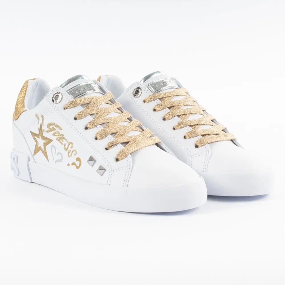 Baskets GUESS Ton Blanc Et Or – Taille UK 5.5 / EUR 38.5 / US 7.5 – Neuf Sans Boîte