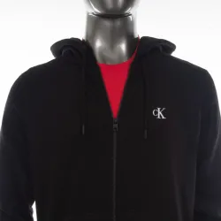 Sweat zippé homme Calvin Klein essential zip Noir