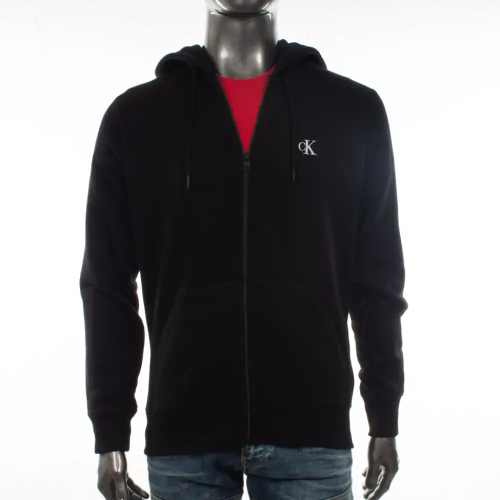 Sweat zippé homme Calvin Klein essential zip Noir