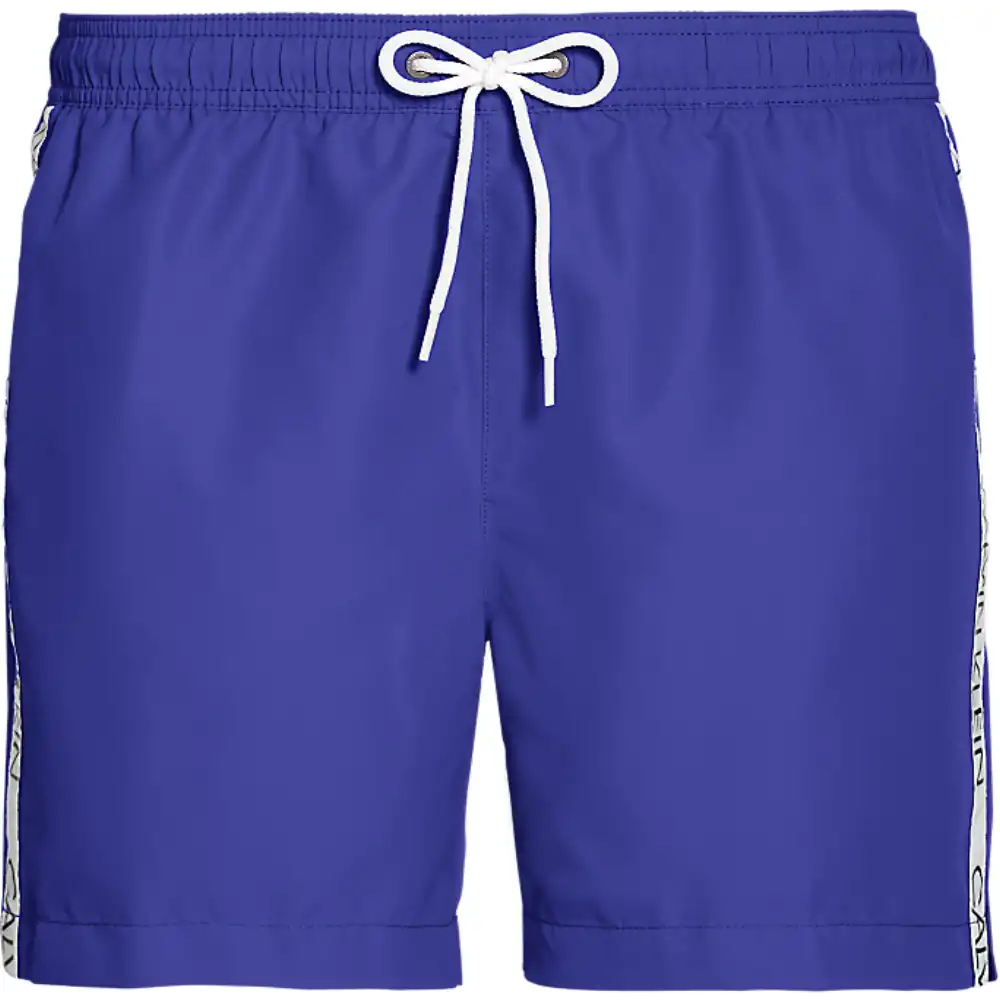 Short de bain homme Calvin Klein drawstring side logo Bleu - ZESHOES