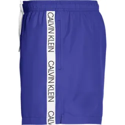 Short de bain homme Calvin Klein drawstring side logo Bleu - ZESHOES